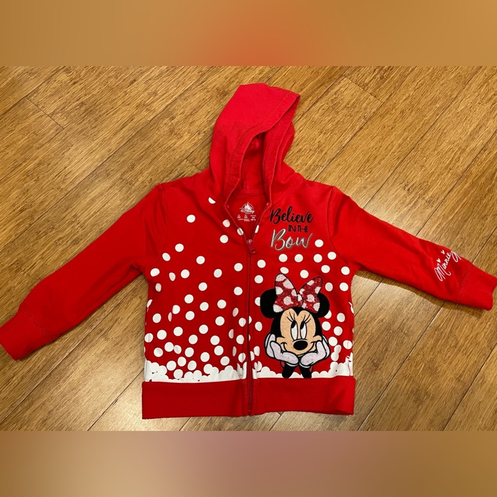 Cute Disney Minnie Mouse Red Hoodie